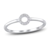 Thumbnail Image 1 of Diamond Open Circle Ring 1/20 ct tw Round 14K White Gold