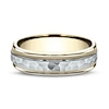 Thumbnail Image 2 of Hammered Wedding Band 14K Two-Tone Gold 6.0mm