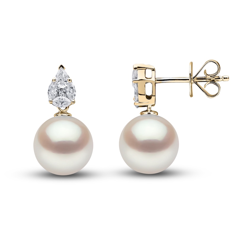 Main Image 2 of Yoko London South Sea Cultured Pearl Earrings 3/8 ct tw Diamonds 18K Yellow Gold