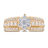 Thumbnail Image 3 of Diamond Triple Row Engagement Ring 1 ct tw Round 14K Yellow Gold