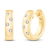 Thumbnail Image 1 of Children's Diamond Accent Bubble Huggie Hoop Earrings 14K Yellow Gold 10mm