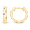 Thumbnail Image 2 of Children's Diamond Accent Bubble Huggie Hoop Earrings 14K Yellow Gold 10mm