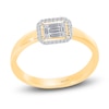 Thumbnail Image 0 of Kallati Baguette & Round-Cut Diamond Ring 1/5 ct tw 14K Yellow Gold