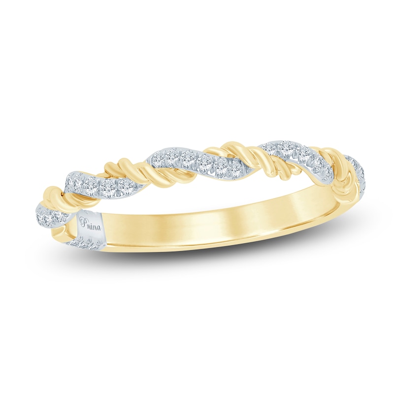 Main Image 1 of Pnina Tornai Diamond Twist Stackable Band 1/8 ct tw 14K Two-Tone Gold