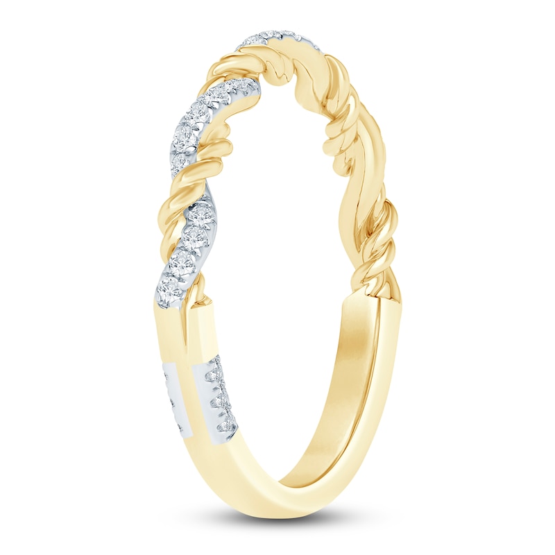 Main Image 2 of Pnina Tornai Diamond Twist Stackable Band 1/8 ct tw 14K Two-Tone Gold