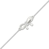 Thumbnail Image 2 of Diamond Accent Bow Bracelet Sterling Silver 7.75&quot;