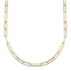 Thumbnail Image 1 of Engravable Five-Bar Paperclip Chain Necklace 14K Yellow Gold 18&quot;