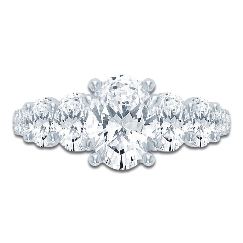 Main Image 3 of Pnina Tornai Oval-Cut Lab-Created Diamond Five-Stone Engagement Ring 2-3/4 ct tw 14K White Gold