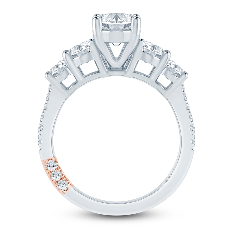 Main Image 4 of Pnina Tornai Oval-Cut Lab-Created Diamond Five-Stone Engagement Ring 2-3/4 ct tw 14K White Gold