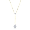 Thumbnail Image 1 of Shy Creation Multi-Diamond Y-Drop Necklace 1/2 ct tw 14K Yellow Gold 18&quot; JR55011947