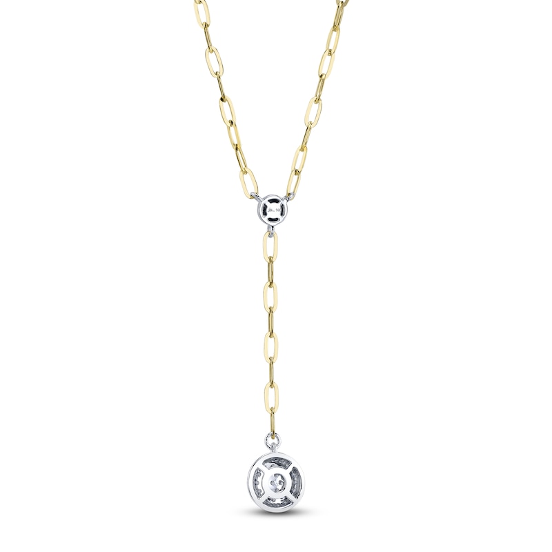 Main Image 3 of Shy Creation Multi-Diamond Y-Drop Necklace 1/2 ct tw 14K Yellow Gold 18&quot; JR55011947