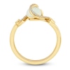 Thumbnail Image 2 of Pear-Shaped Natural Opal & Diamond Ribbon Ring 1/10 ct tw 14K Yellow Gold