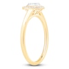 Thumbnail Image 2 of Multi-Diamond Pear-Shaped Halo Promise Ring 1/6 ct tw 10K Yellow Gold