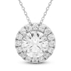 Thumbnail Image 1 of Brilliant Moments Diamond Halo Necklace 3 ct tw 14K White Gold 18&quot;