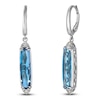 Thumbnail Image 2 of Le Vian Silhouette Elongated Cushion-Cut Natural Blue Topaz Dangle Earrings 1/20 ct tw Diamonds 14K Vanilla Gold