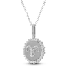 Thumbnail Image 2 of Diamond Zodiac Aries Medallion Necklace 1/3 ct tw Sterling Silver 18&quot;