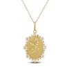 Thumbnail Image 1 of Chrysanthemum Birth Flower Diamond Necklace 1/4 ct tw 10K Yellow Gold 18&quot;