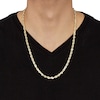 Thumbnail Image 4 of Solid Glitter Rope Chain Necklace 5.5mm 10K Yellow Gold 24&quot;