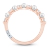 Thumbnail Image 4 of Pnina Tornai Cultured Pearl & Diamond Two-Row Contour Anniversary Ring 1/3 ct tw 14K Rose Gold