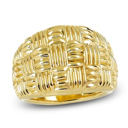 Italia D'Oro Basket Weave Ring 14K Yellow Gold