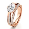 Thumbnail Image 4 of J'Lure Lab-Created Diamond Oval Step-Cut Engagement Ring 2-3/8 ct tw 18K Rose Gold