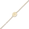 Thumbnail Image 2 of Engravable Initial Disc Bracelet 14K Yellow Gold 7.25&quot;