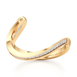 J'Lure Lab-Created Diamond Contour Wedding Band 1/5 ct tw 18K Yellow Gold