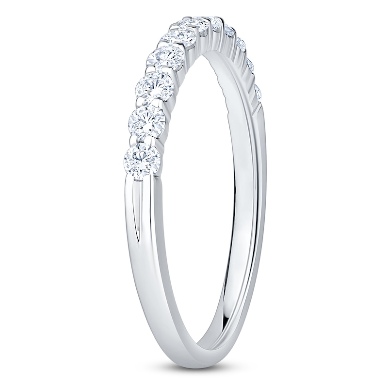 Main Image 2 of Round-Cut Lab-Diamond Anniversary Ring 1/2 ct tw 14K White Gold