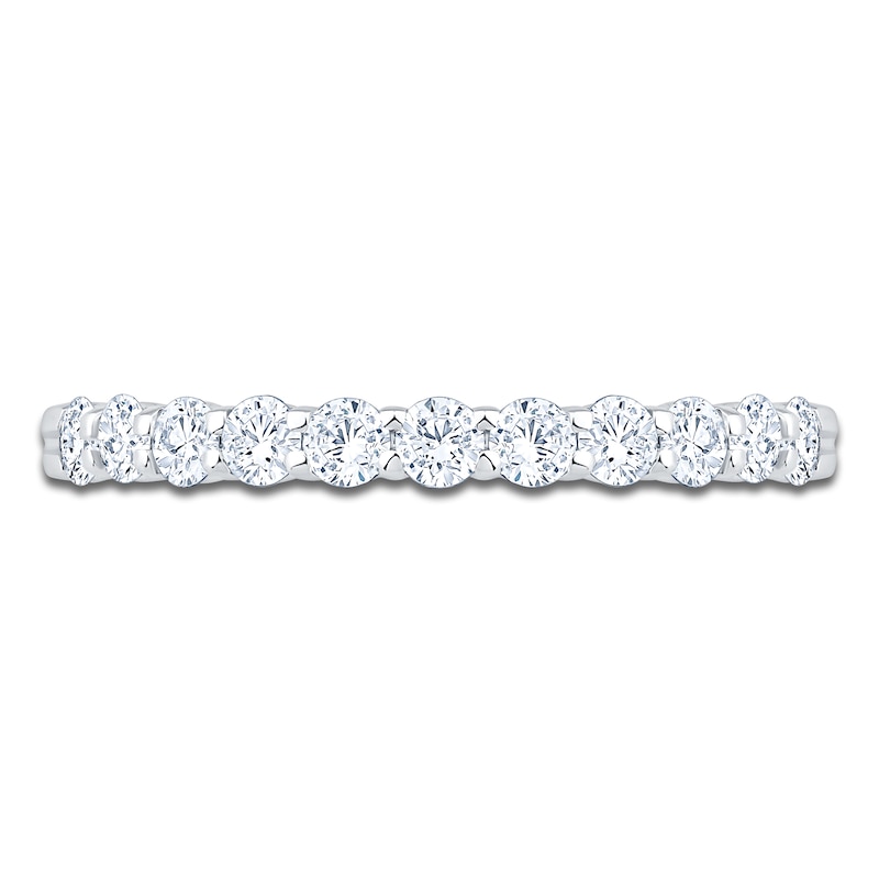 Main Image 3 of Round-Cut Lab-Diamond Anniversary Ring 1/2 ct tw 14K White Gold