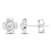 Thumbnail Image 1 of Unspoken Diamond Solitaire Stud Earrings 1/4 ct tw 14K White Gold (I1/I)