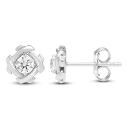 Unspoken Diamond Solitaire Stud Earrings 1/4 ct tw 14K White Gold (I1/I)