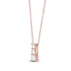 Thumbnail Image 2 of Lab-Created Diamond Graduated Three-Stone Drop Necklace 1/2 ct tw 14K Rose Gold 18&quot;