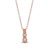 Thumbnail Image 3 of Lab-Created Diamond Graduated Three-Stone Drop Necklace 1/2 ct tw 14K Rose Gold 18&quot;