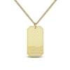 Thumbnail Image 1 of Men's Name & Initial Dog Tag Necklace 10K Yellow Gold 22&quot;