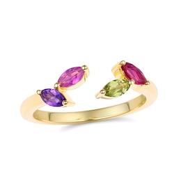 Color Stone Open Ring