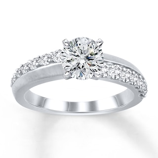 Diamond Ring Setting 3/8 ct tw Round-cut 14K White Gold | Jared