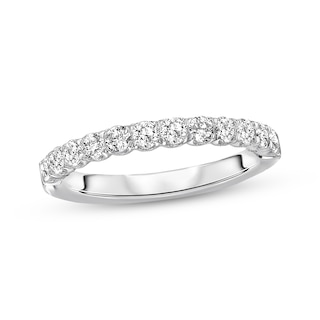 14K Solid White Gold Womens Two Row Diamond Wedding Ring Band 1.35 Ctw –  Avianne Jewelers