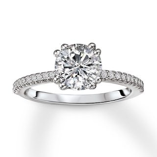 Diamond Engagement Ring Setting 1/6 ct tw Round 14K White Gold | Jared