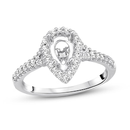 Diamond Ring Setting 3/8 ct tw Round 14K White Gold