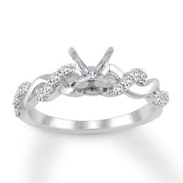 Diamond Engagement Ring Setting 1/4 ct tw Round 14K White Gold