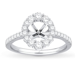 Diamond Ring Setting 5/8 ct tw Round 14K White Gold