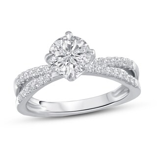 Diamond Engagement Ring Setting 1/4 ct tw Round 14K White Gold | Jared
