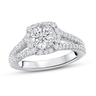 Diamond Engagement Ring Setting 5/8 ct tw Round 14K White Gold | Jared