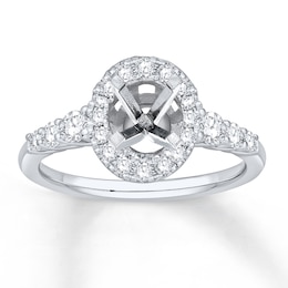 Diamond Engagement Ring Setting 5/8 ct tw 14K White Gold