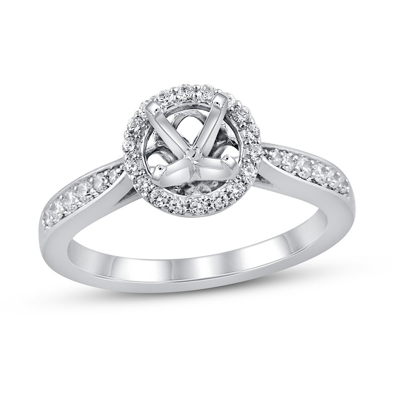 Main Image 1 of Diamond Ring Setting 1/3 ct tw Round Platinum