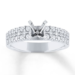 Diamond Engagement Ring Setting 5/8 ct tw Round 14K White Gold