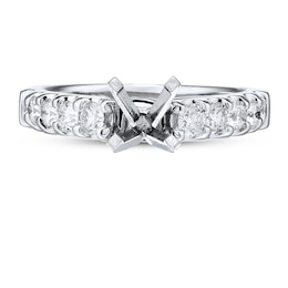 Diamond Ring Setting 3/4 carat tw Princess 14K White Gold