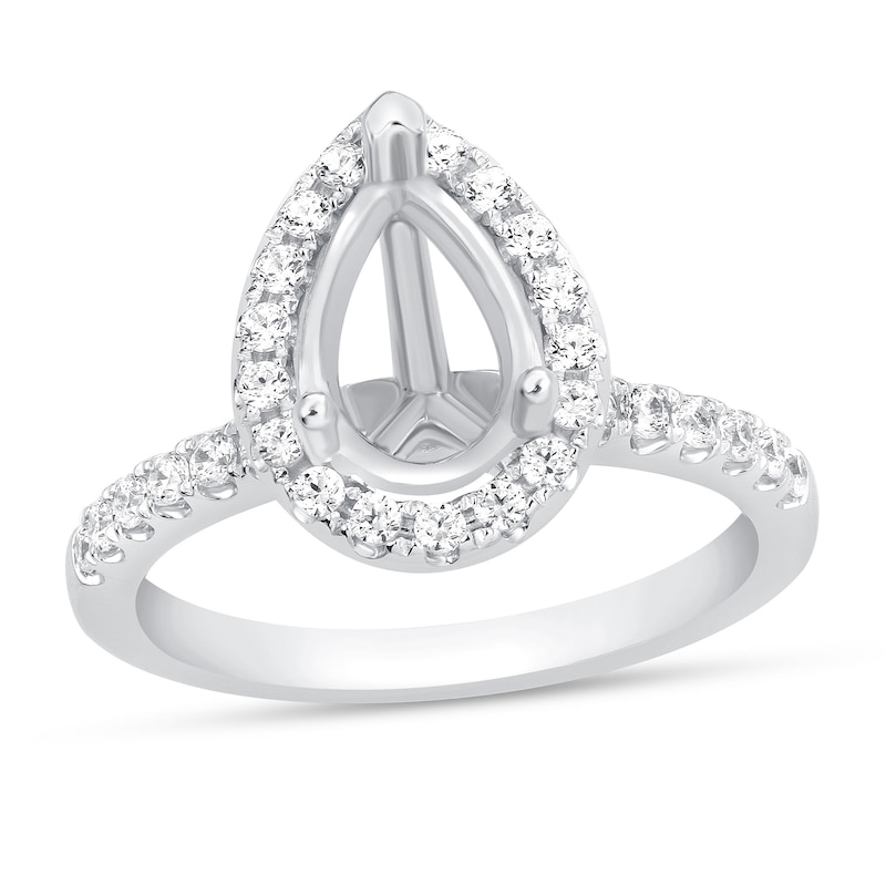 Main Image 1 of Diamond Ring Setting 1/2 ct tw Round-cut 14K White Gold