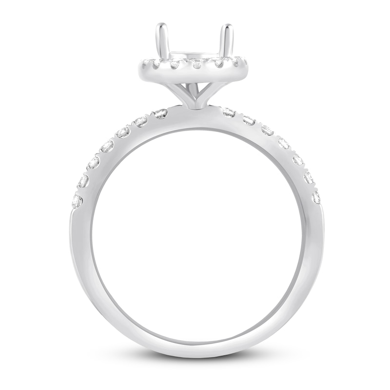 Main Image 2 of Diamond Ring Setting 1/2 ct tw Round-cut 14K White Gold