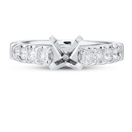 Diamond Engagement Ring Setting 3/4 ct tw Round Platinum